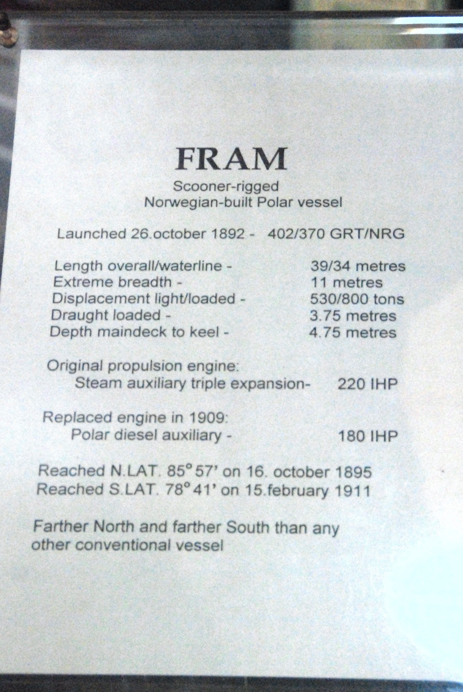 Polar Ship Fram - Info
