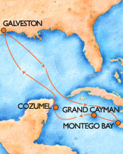 Route of the Western Caribbean Cruise 